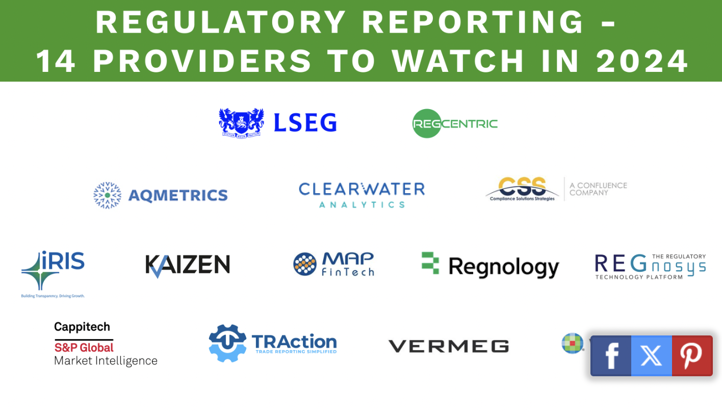 regulatory reporting 14 providers to watch in 2024+logos.