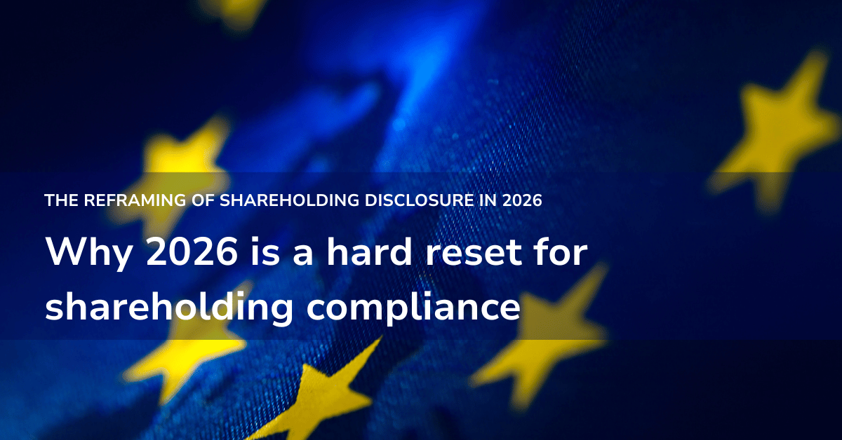 reframing of Shareholding Disclosure in 2026
